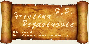 Hristina Pejašinović vizit kartica